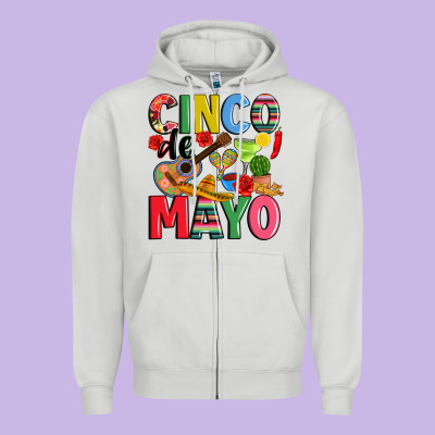 Cinco De Mayo Zipper Hoodie Designed By Jahusdesignshop