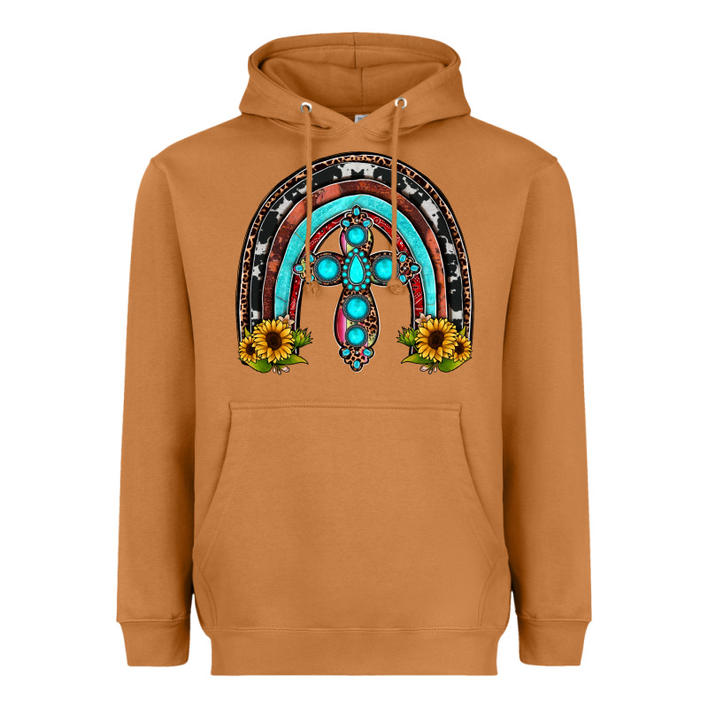 Cross Rainbow Heavyweight Hoodie by JahusDesignShop | Teevron