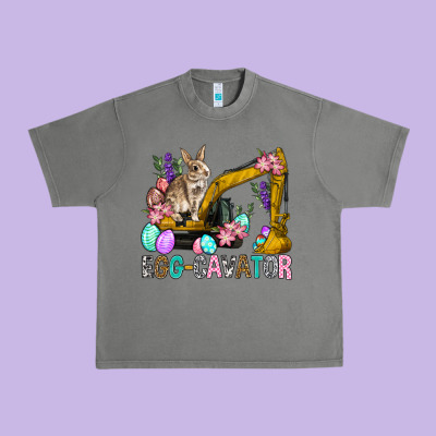 Egg Cavator Easter Urban Heavy Tee Designed By Bundleandbundleshop