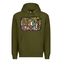 Army Green mini western Premium Hoodie - RacoonDesign