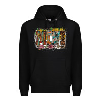 Black mini western Premium Hoodie - RacoonDesign