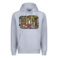 Heather Grey mini western Premium Hoodie - RacoonDesign