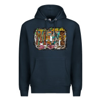 Navy mini western Premium Hoodie - RacoonDesign