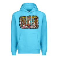 Ocean Blue mini western Premium Hoodie - RacoonDesign