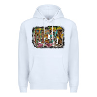White mini western Premium Hoodie - RacoonDesign