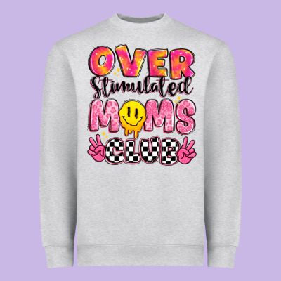Over Stimulated Moms Club Heavyweight Sweatshirt Designed By Jahusdesignshop