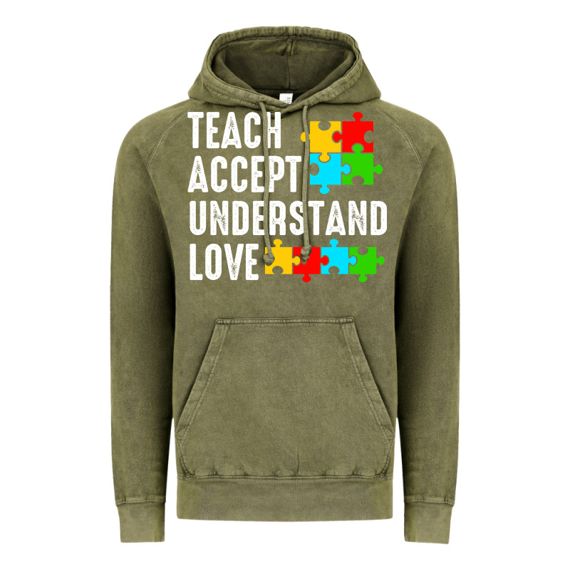 Teach Accept Understand Love Vintage Hoodie by CowhideDigitalArt | Teevron