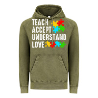 Vintage Olive Teach Accept Understand Love Vintage Hoodie - CowhideDigitalArt