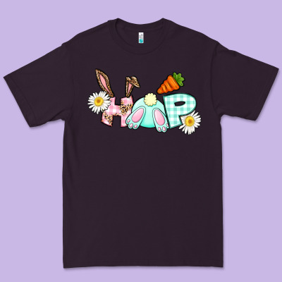 Hop Bunny Easter Day Premium Tee Designed By Cowgirlartshop