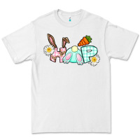 White Hop bunny Easter Day Premium Tee - CowGirlArtShop