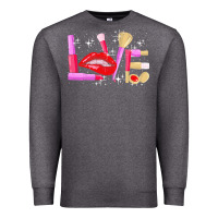 Charcoal Heather makeup artist t  shirt makeup artist love cosmetician fashion t  shirt Premium Sweatshirt - linhVisuals