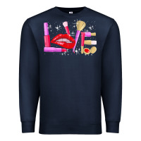 Navy makeup artist t  shirt makeup artist love cosmetician fashion t  shirt Premium Sweatshirt - linhVisuals
