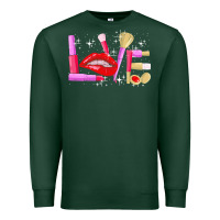 Sports Green makeup artist t  shirt makeup artist love cosmetician fashion t  shirt Premium Sweatshirt - linhVisuals