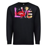 Black makeup artist t  shirt makeup artist love cosmetician fashion t  shirt Premium Sweatshirt - linhVisuals