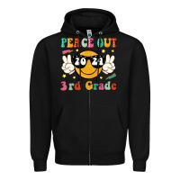 Black peace out 2024 3rd grade Zipper Hoodie - JahusDesignShop