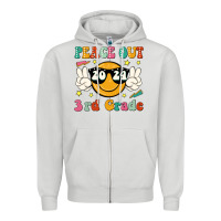 Dove Grey peace out 2024 3rd grade Zipper Hoodie - JahusDesignShop