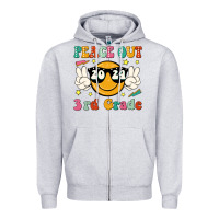 Heather Grey peace out 2024 3rd grade Zipper Hoodie - JahusDesignShop