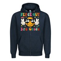 Navy peace out 2024 3rd grade Zipper Hoodie - JahusDesignShop