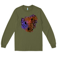 Army Green halloween patch  4 Long Sleeve Tee - BundleAndBundleShop