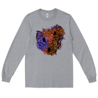 Heather Grey halloween patch  4 Long Sleeve Tee - BundleAndBundleShop