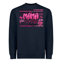 Navy mama its okay typography Heavyweight Sweatshirt - JahusDesignShop