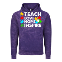 Cloud Purple Teach Love Hope Inspire Vintage Hoodie - CowhideDigitalArt