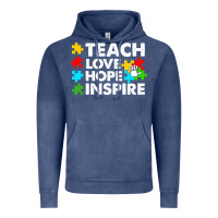Vintage Denim Teach Love Hope Inspire Vintage Hoodie - CowhideDigitalArt