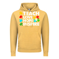 Vintage Mustard Teach Love Hope Inspire Vintage Hoodie - CowhideDigitalArt