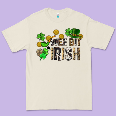 Wee Bit O' Irish St. Patrick's Premium Tee Designed By Cowgirlartshop