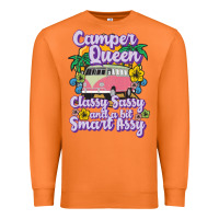 Carrot camp camping camper queen classy sassy and a bit smart assycamper camp Premium Sweatshirt - linhVisuals