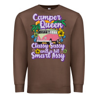 Chestnut camp camping camper queen classy sassy and a bit smart assycamper camp Premium Sweatshirt - linhVisuals