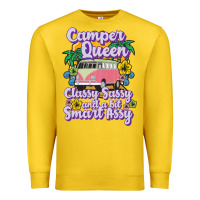 Lemon camp camping camper queen classy sassy and a bit smart assycamper camp Premium Sweatshirt - linhVisuals