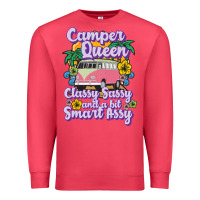 Cardinal camp camping camper queen classy sassy and a bit smart assycamper camp Premium Sweatshirt - linhVisuals