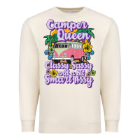 Sandshell camp camping camper queen classy sassy and a bit smart assycamper camp Premium Sweatshirt - linhVisuals