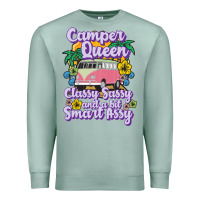 Seafoam camp camping camper queen classy sassy and a bit smart assycamper camp Premium Sweatshirt - linhVisuals