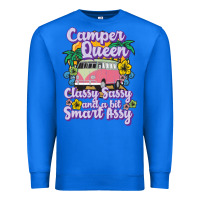 True Royal camp camping camper queen classy sassy and a bit smart assycamper camp Premium Sweatshirt - linhVisuals