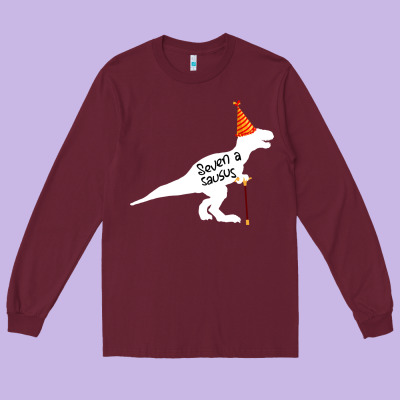 Seven A Saurus Long Sleeve Tee Designed By Bettercallsaul
