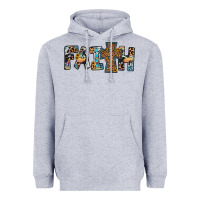 Heather Grey faith cross Heavyweight Hoodie - JahusDesignShop