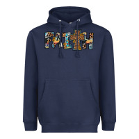 Navy faith cross Heavyweight Hoodie - JahusDesignShop