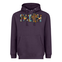 Plum faith cross Heavyweight Hoodie - JahusDesignShop