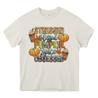 Cream stressed blessed pumpkin spice obsessed Heavy Core Tee - CowGirlArtShop