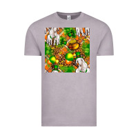 Vintage Zinc St. Patrick's Goat Family With Balloons Seamless Vintage Tee - FaDigitalArtStudio