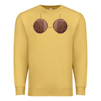 Antique Gold coconut bra easy adult halloween tiki party costume t shirt Premium Sweatshirt - linhVisuals