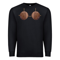 Black coconut bra easy adult halloween tiki party costume t shirt Premium Sweatshirt - linhVisuals