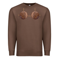 Chestnut coconut bra easy adult halloween tiki party costume t shirt Premium Sweatshirt - linhVisuals