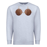 Heather Grey coconut bra easy adult halloween tiki party costume t shirt Premium Sweatshirt - linhVisuals