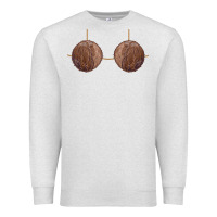 Oatmeal Heather coconut bra easy adult halloween tiki party costume t shirt Premium Sweatshirt - linhVisuals