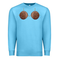 Ocean Blue coconut bra easy adult halloween tiki party costume t shirt Premium Sweatshirt - linhVisuals