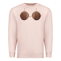 Pale Pink coconut bra easy adult halloween tiki party costume t shirt Premium Sweatshirt - linhVisuals