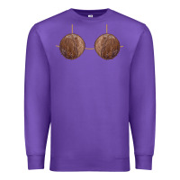 Purple coconut bra easy adult halloween tiki party costume t shirt Premium Sweatshirt - linhVisuals
